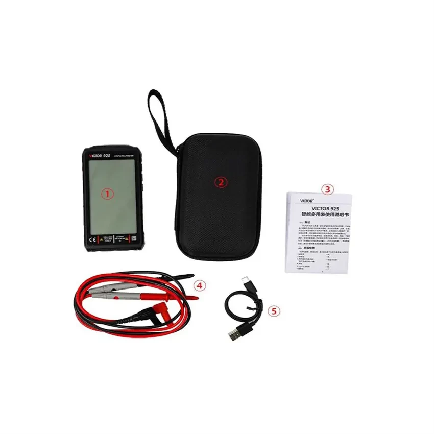 مولتی متر دیجیتال دستی با صفحه نمایش لمسی ویکتور مدل VICTOR VC-925