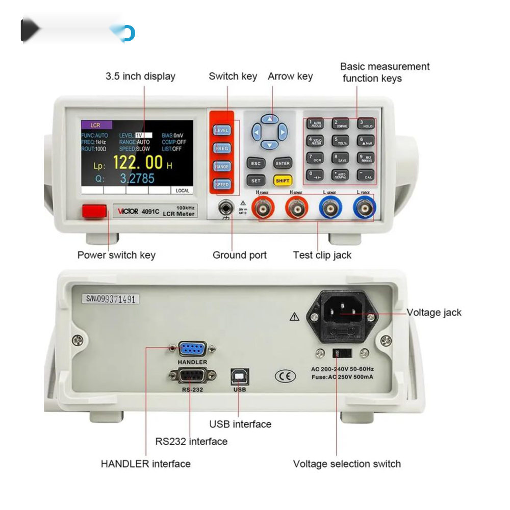 LCR متر رومیزی ویکتور مدل VICTOR VC4091A