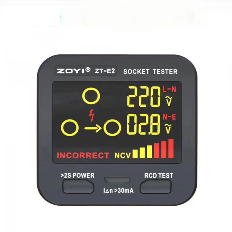 تستر پریز برق دیجیتال زویی مدل ZOYI ZT-E2