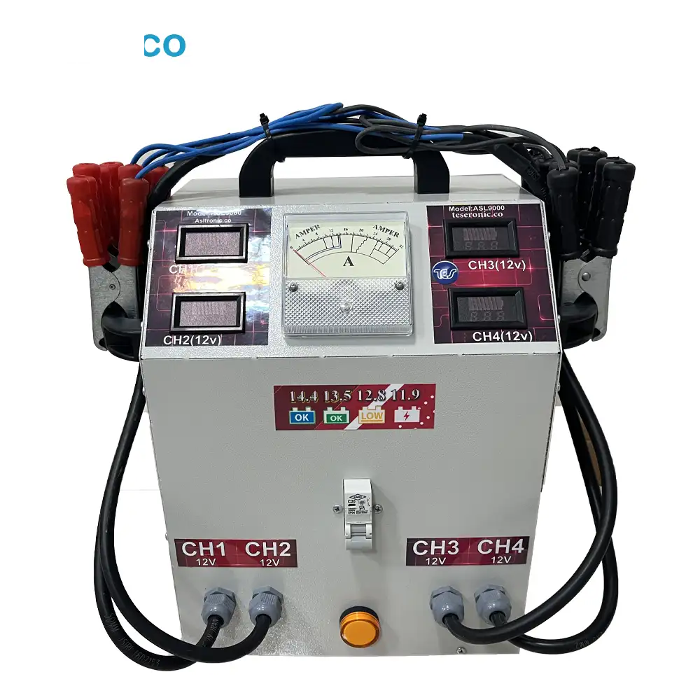 شارژر باتری ماشین صنعتی اتوماتیک 4 باتری 12 ولت مدل ASL9000