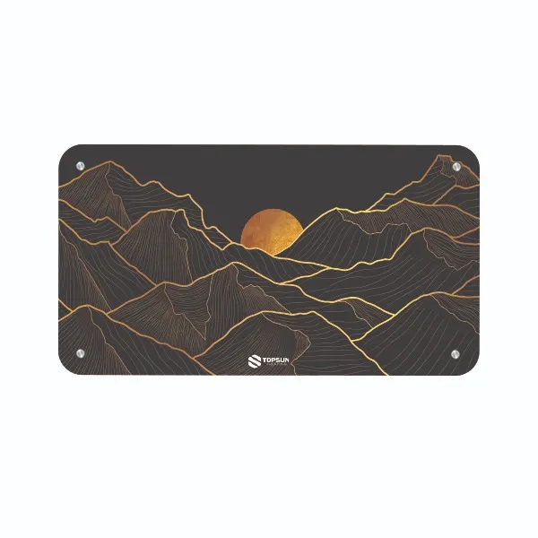 رادیاتور برقی شیشه ای تاپ سان مدل D-908 سایز 90×200