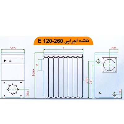 دیگ چدنی آبگرم ایرفو مدل E