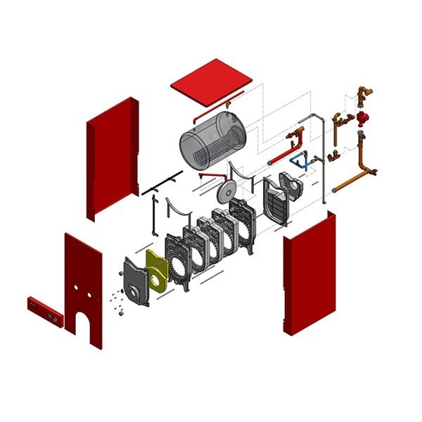 پکیج زمینی دوگانه سوز شوفاژکار آذرخش AS300-7
