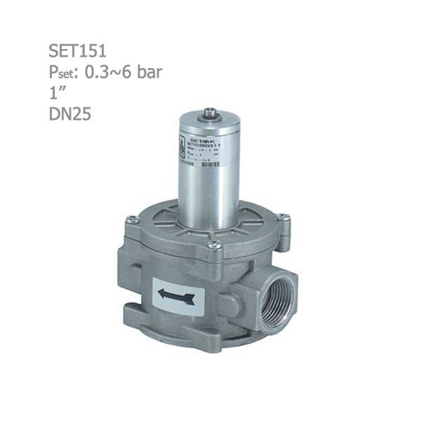 شیر اطمینان گازی ستاک دنده ای "1 مدل SET151