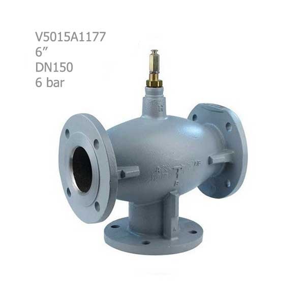 شیر موتوری هانیول سه راهه فلنجی "6 مدل V5015A1177