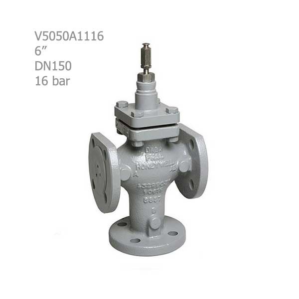 شیر موتوری هانیول سه راهه فلنجی "6 مدل V5050A1116