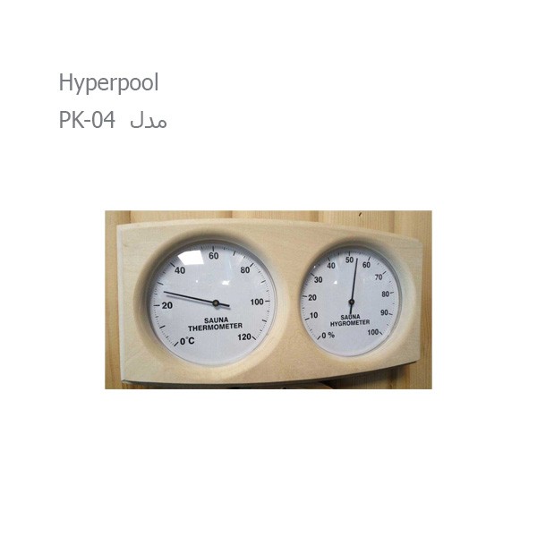 دماسنج و رطوبت سنج چوبی سونای خشک هایپرپول مدل PK-04
