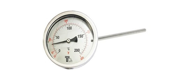 ترمومتر تی جی TG افقی تمام استیل 6 سانت TB300