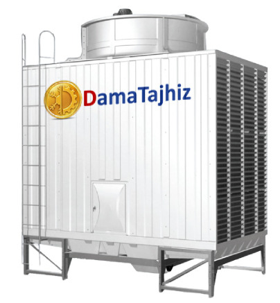 برج خنک کننده فایبرگلاس مکعبی بویلر صنعت برج خنک کننده مکعبی جریان متقاطع 450 تن تبرید بویلر صنعت