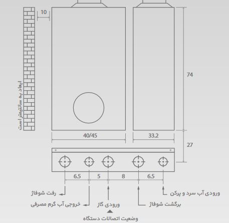 پکیج دیواری گازی بوتان
