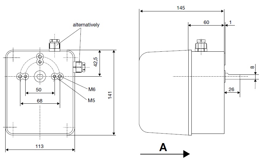 ابعاد موتور دمپر هانیول - کانکترون LKS 310 17
