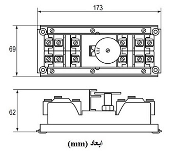 ابعاد ترموستات پن جانسون کنترل 4 مرحله‌ای A36AHB-9109