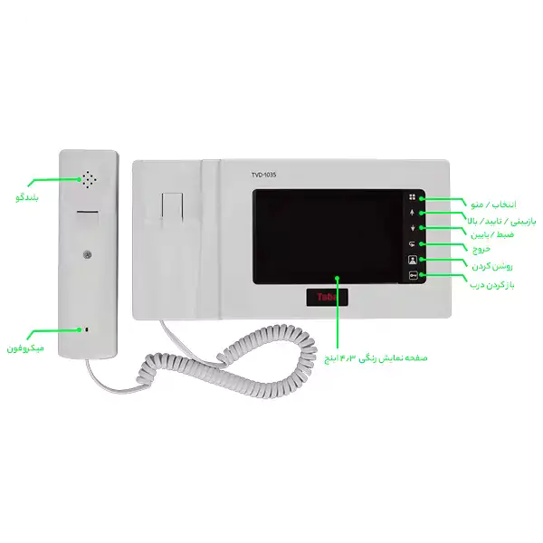 آیفون تصویری تابا 4.3 اینچ با حافظه مدل TVD-1035