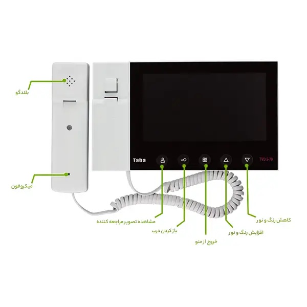 آیفون تصویری تابا 7 اینچ بدون حافظه و اقتصادی مدل TVD-5-70