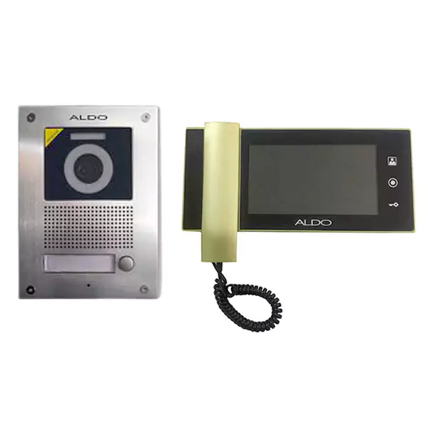 پکیج آیفون تصویری آلدو مدل 728 یک واحدی با پنل کارتی