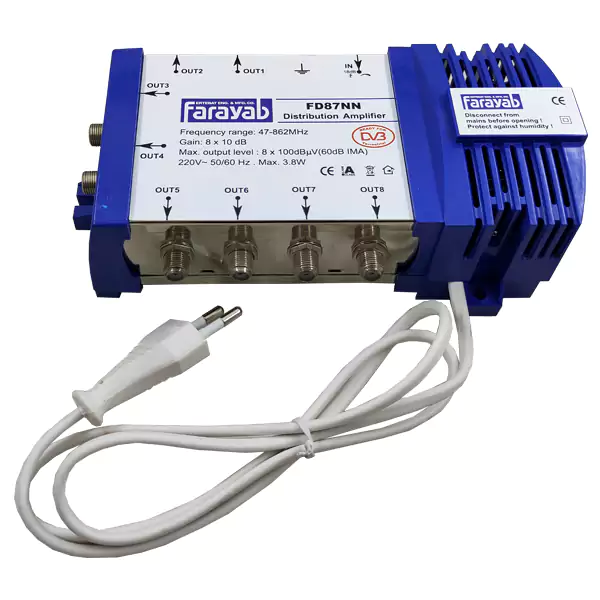 تقویت کننده توزیعی 8 راه فرایاب مدل FD87NN