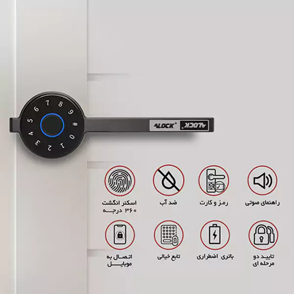 دستگیره اثرانگشتی دیجیتال ایلاک Alock مدل B1
