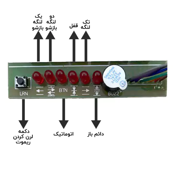 رسیور 6 رله تک حالته اپراتور شیشه ای برقی