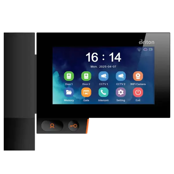 مانیتور آیفون تصویری با حافظه برایتون BAM-7045-WIFI مشکی رنگ