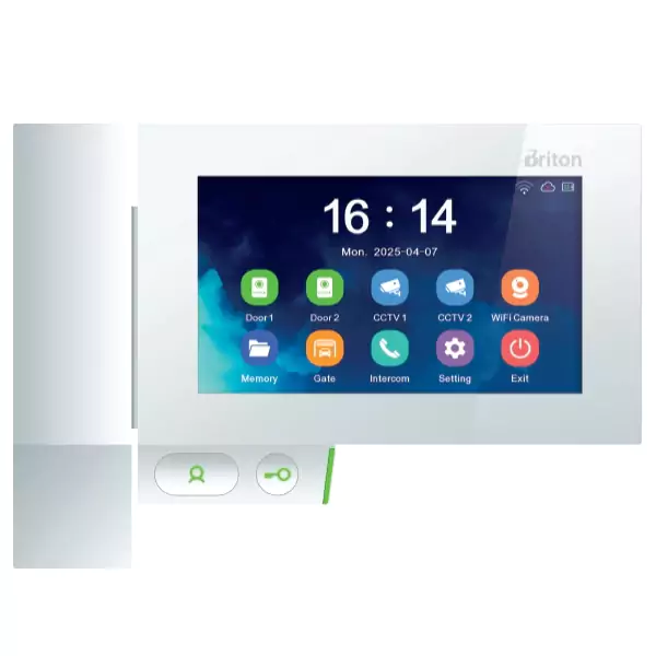آیفون تصویری 7 اینچ برایتون مدل BAM-7045-WIFI سفید رنگ