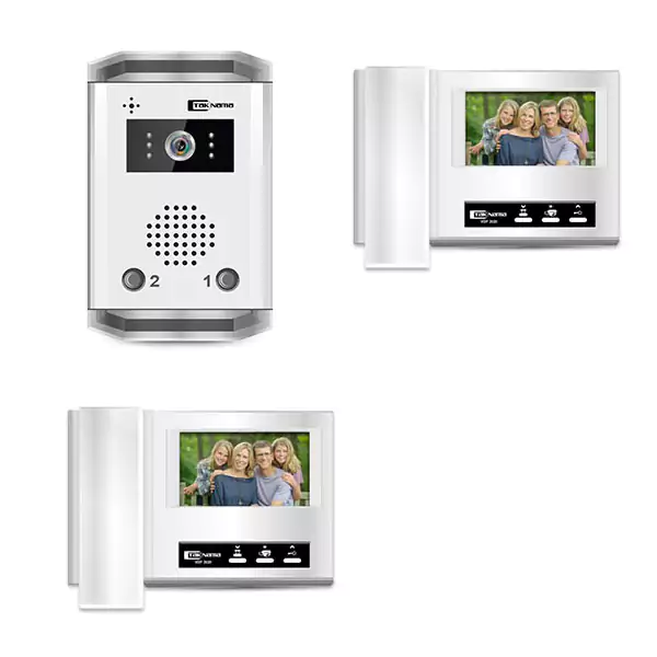 پکیج آیفون تصویری تکنما مدل D70 دو واحدی با پنل K-2UM