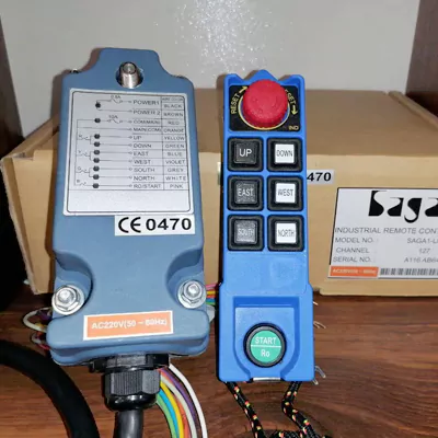 ریموت کنترل جرثقیل سقفی ساگا 6 دکمه کد L8B