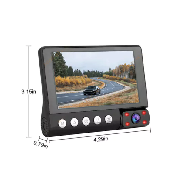 دوربین ثبت وقایع خودرو لمسی جگوار D531-Touch سه دوربینه