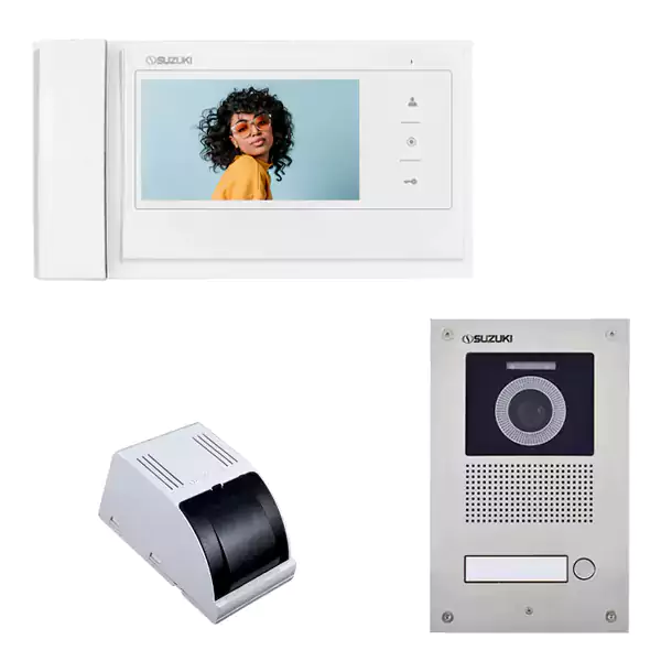 پکیج آیفون تصویری سوزوکی مدل SZ-727 یک واحدی با پنل ساده
