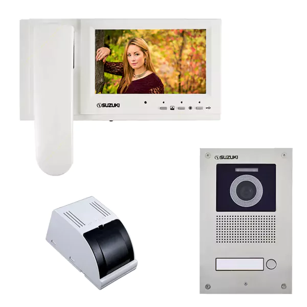 پکیج آیفون تصویری سوزوکی مدل SZ-725M یک واحدی با پنل ساده