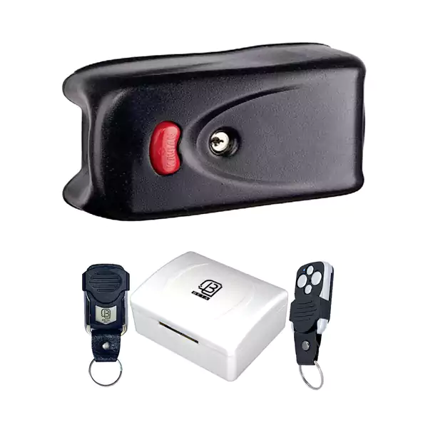 قفل برقی ریموتی کاویان با ترانس و ریموت 4 دکمه