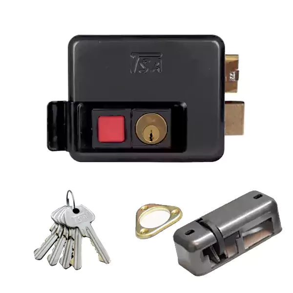 قفل برقی حیاطی بیرون بازشو تسا TSA کلید ساده کد 7080
