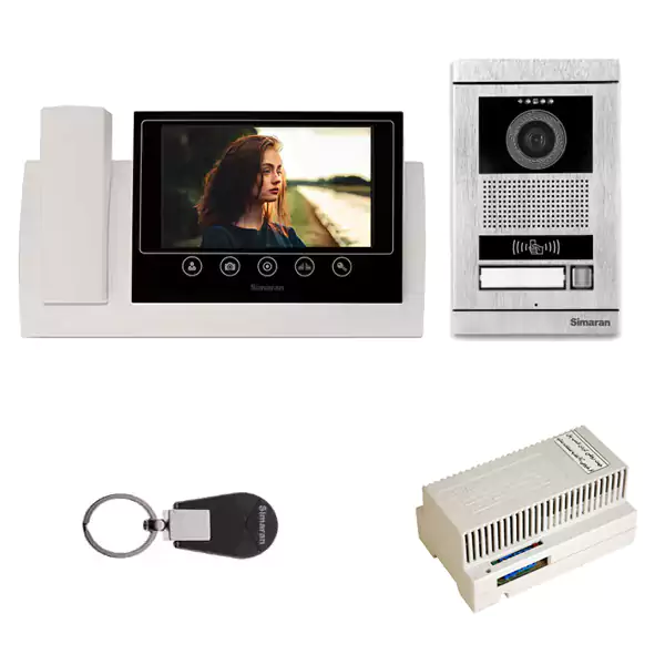 آیفون تصویری سیماران مدل HS72m100card تک واحدی با پنل کارتی