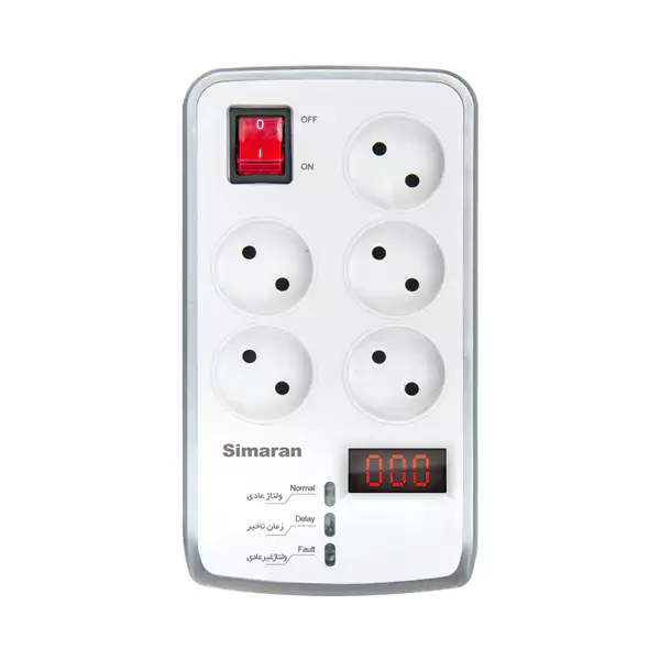 محافظ ولتاژ 5 راهی دیجیتال صوتی و تصویری سیماران مدل SM-525-D