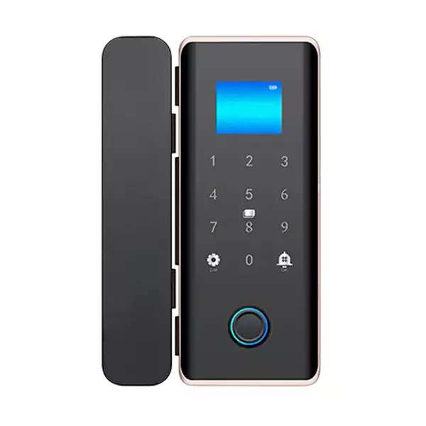 قفل هوشمند اثرانگشتی درب شیشه ای روستیک مدل RGD LOCK