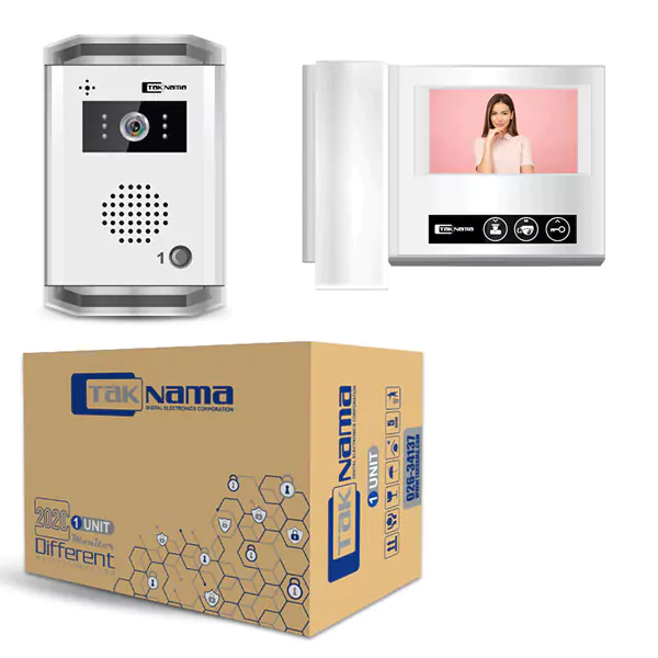 پکیج آیفون تصویری تکنما مدل D43 تک واحدی با پنل K-1UM