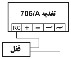 سیم بندی تغذیه سیماران قفل برقی