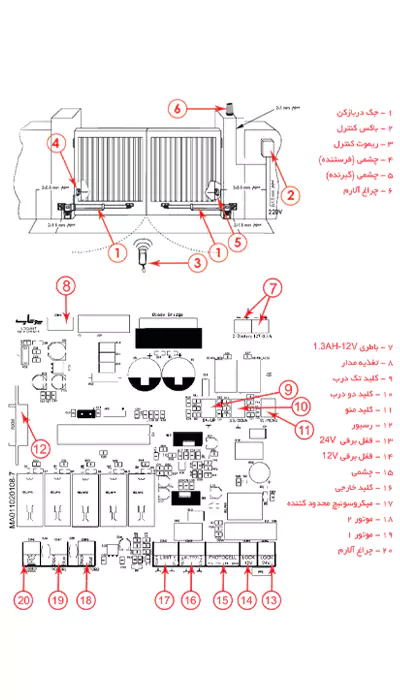طریقه نصب جک پارکینگ یوتاب 24 ولت مدل 689 (الکتروپیک)