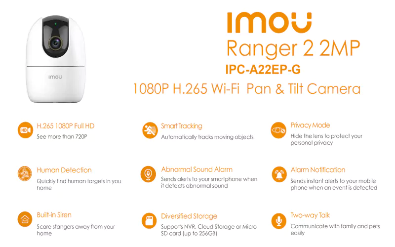 مشخصات دوربین مداربسته وایرلس داهوا Ranger 2 2mg