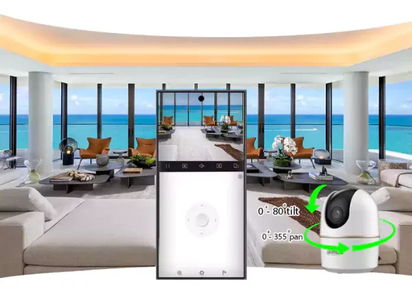 چرخش دوربین مداربسته بیسیم داهو Hero A1 H2A 1