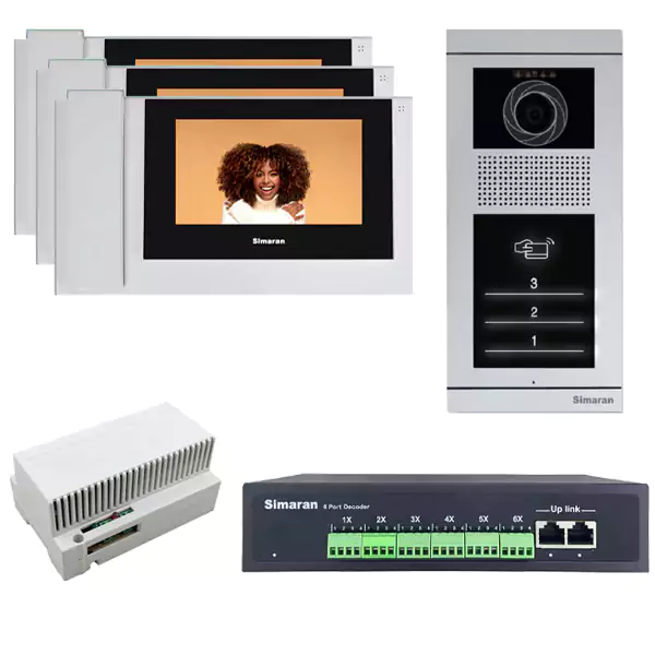 پکیج 3 واحدی 7 اینچ آیفون تصویری HD سیماران