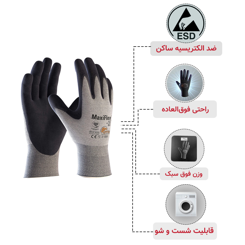 دستکش ATG مدل مکسی فلکس الیت – آنتی استاتیک