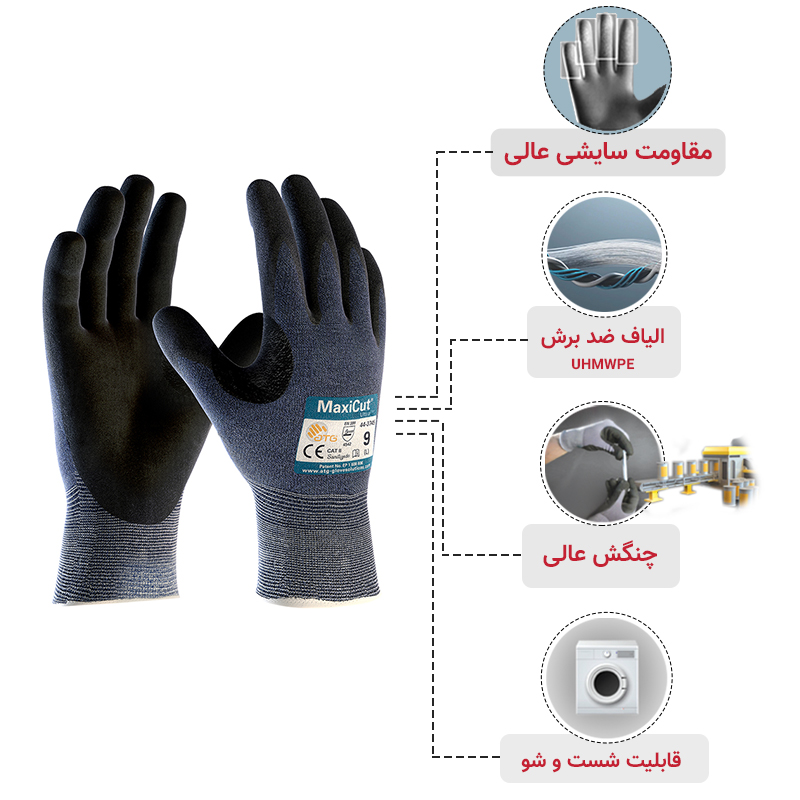 دستکش ATG مدل ضد برش مکسی کات اولترا – کات ۵