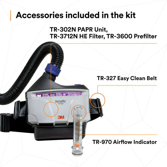 سیستم پالایشگر تنفسی برند 3M مدل Versaflo کد TR-300N+ ECK