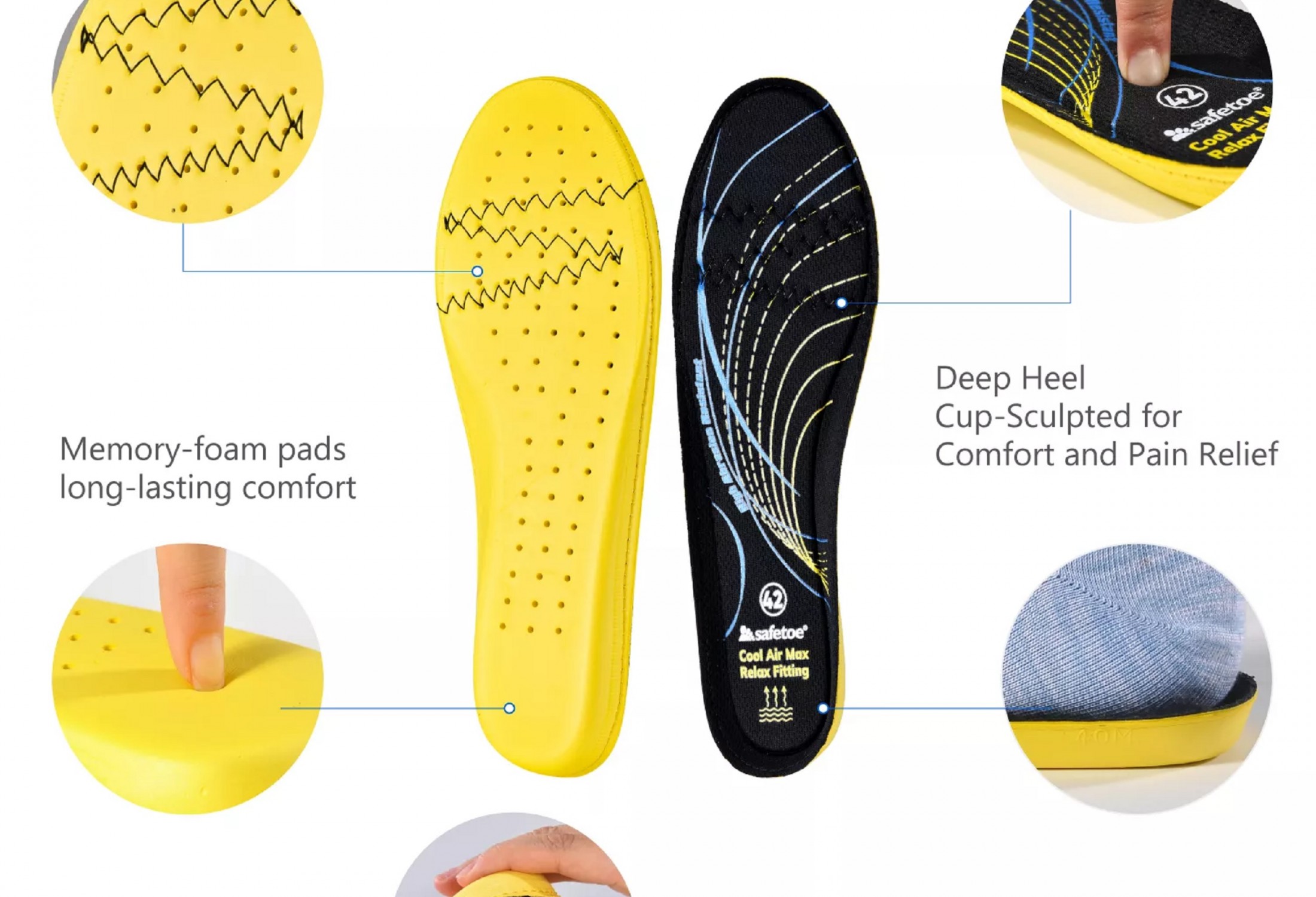کفی طبی کفش ( مموری فوم ) مدل AIR COOL MAX