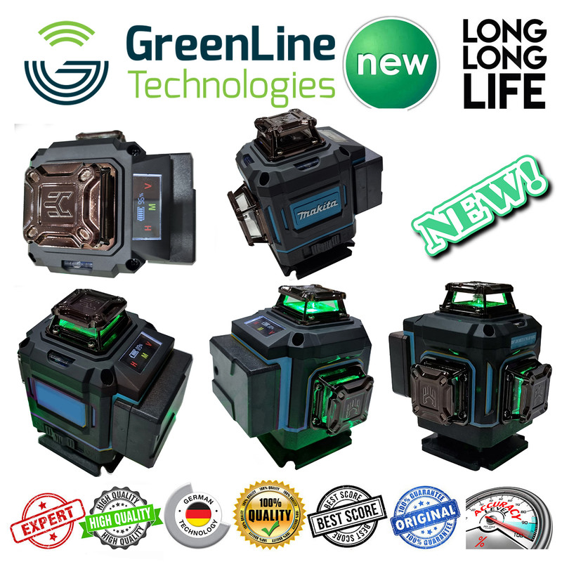 تراز لیزری ماکیتا مدل 4 بعدی 4D-360 نور سبز Hard Box
