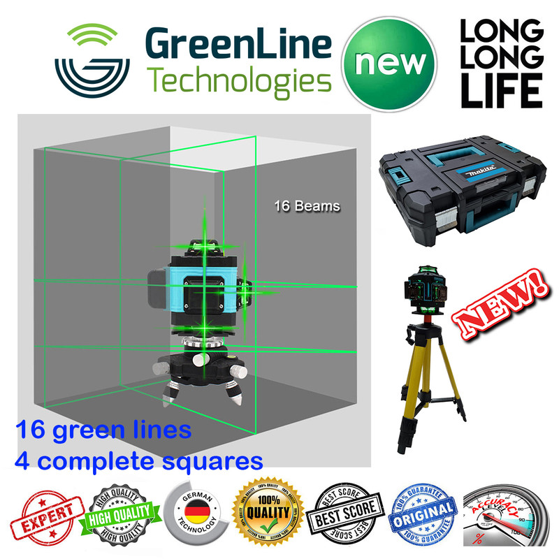 تراز لیزری ماکیتا مدل 4 بعدی 4D-360 نور سبز Hard Box