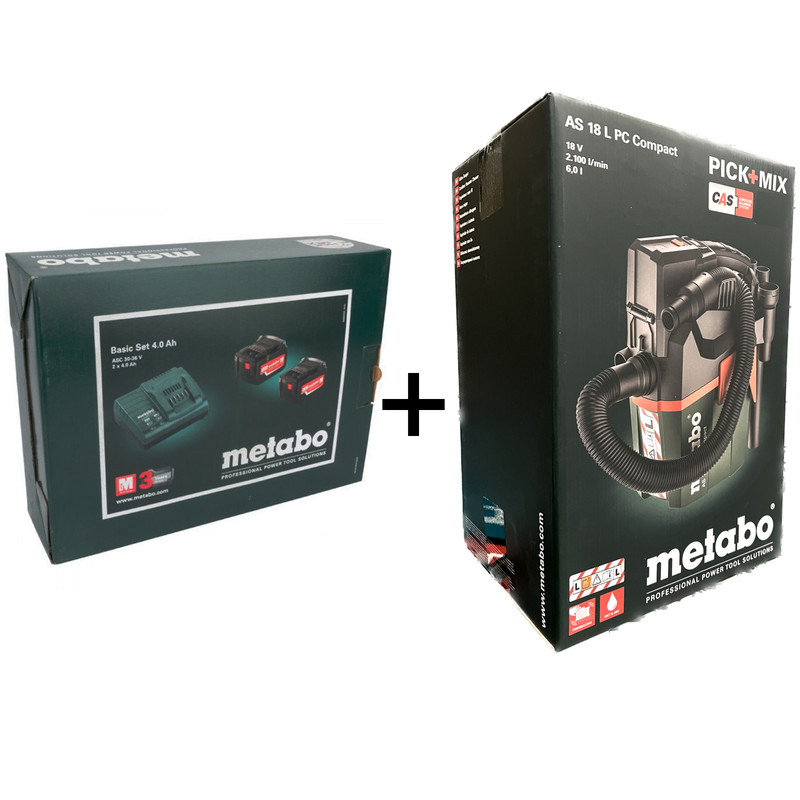 جارو شارژی خودرو متابو مدل AS 18 HEPA PC COMPACT