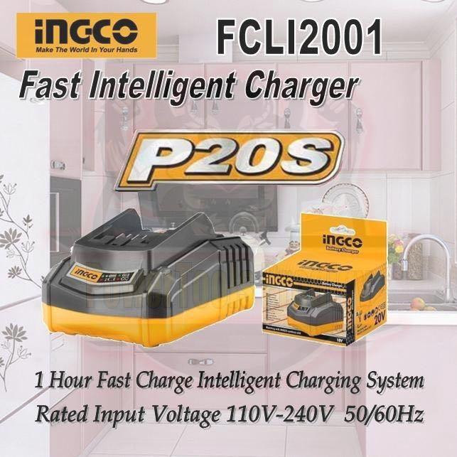 شارژر باتری 20 ولت 2 آمپر اینکو مدل FCLI-2001-20v-2.0Ah