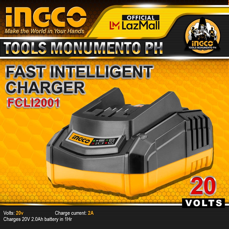 شارژر باتری 20 ولت 2 آمپر اینکو مدل FCLI-2001-20v-2.0Ah