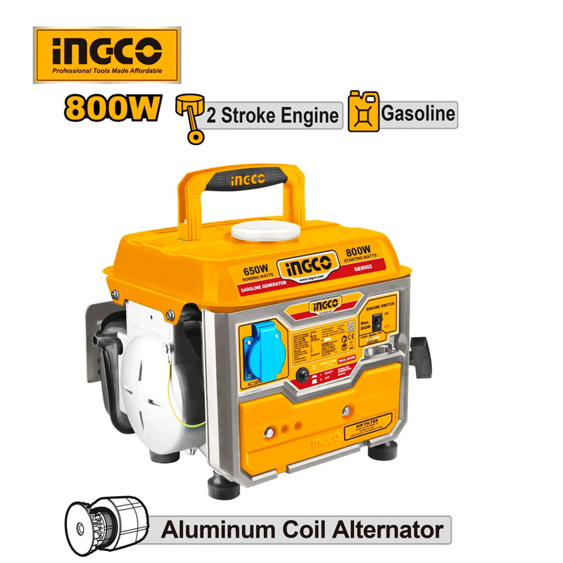 موتور برق بنزینی اینکو مدل GE8002-800W ظرفیت 0.8 کیلووات